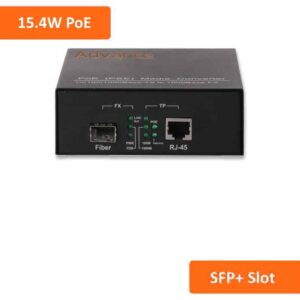 PoE (15.4W) Gigabit SFP Media Converter